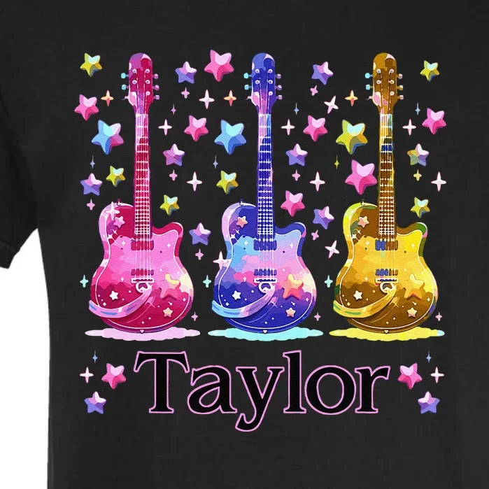 Retro Taylor First Name Personalized Groovy 80S Garment-Dyed Heavyweight T-Shirt