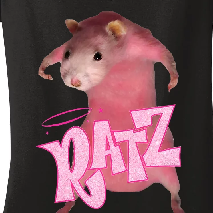 Ratz Top Funny Rat Meme Internet Humour Women's V-Neck T-Shirt