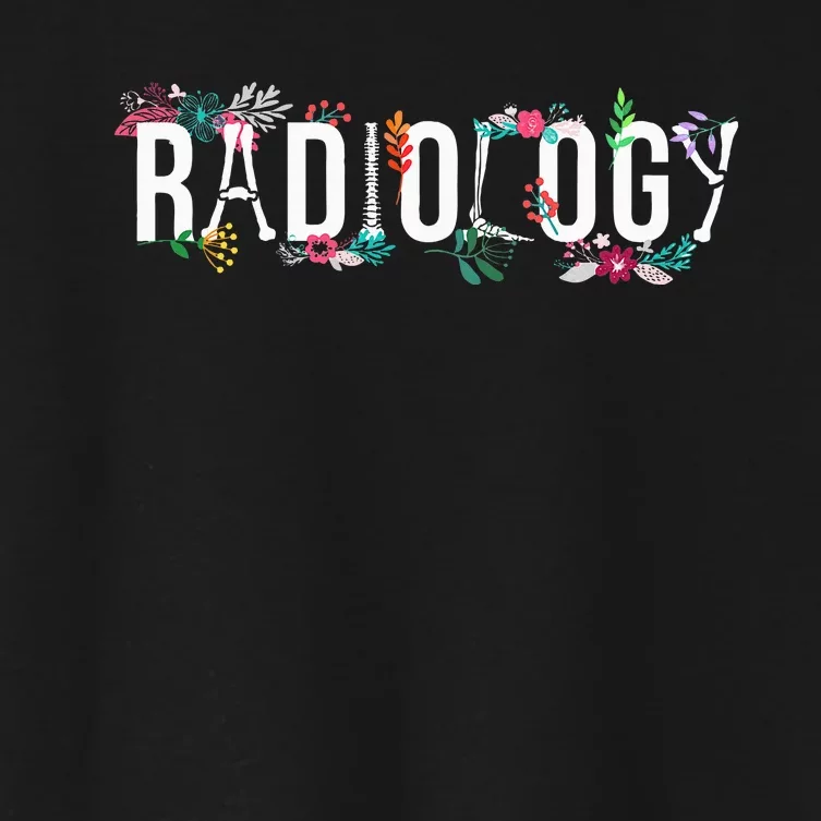 Radiology Technologist Flowers Rad Tech Women's Crop Top Tee