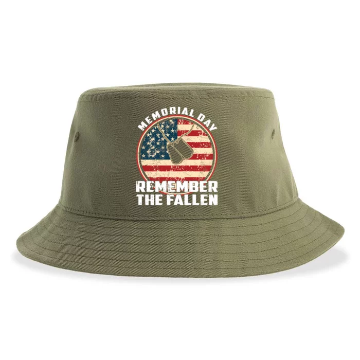 Remember The Fallen Veteran Military Happy Memorial Day Gift Sustainable Bucket Hat