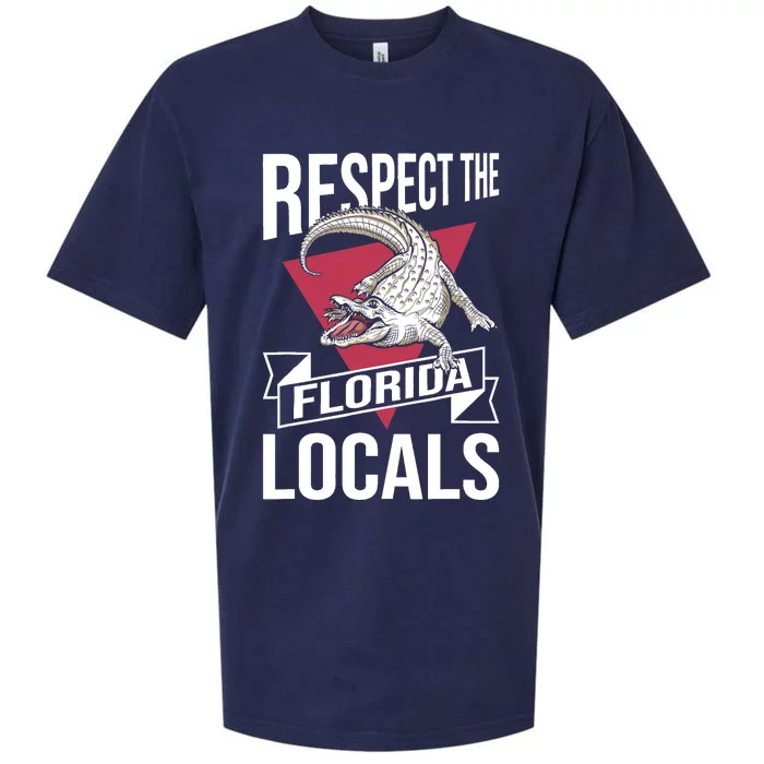 Respect The Florida Locals Alligator Zoo Animal Lover Sueded Cloud Jersey T-Shirt