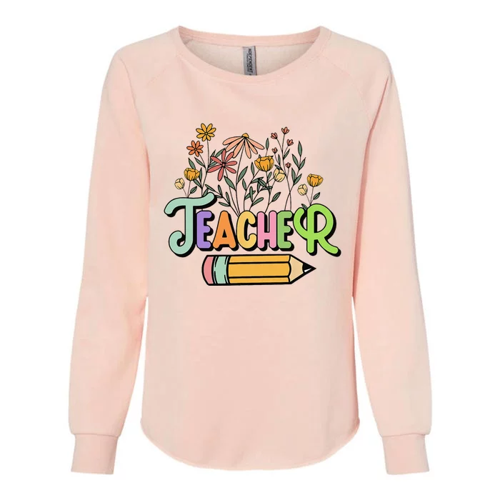 Retro Teache for  Best Teacher Gifts Womens California Wash Sweatshirt