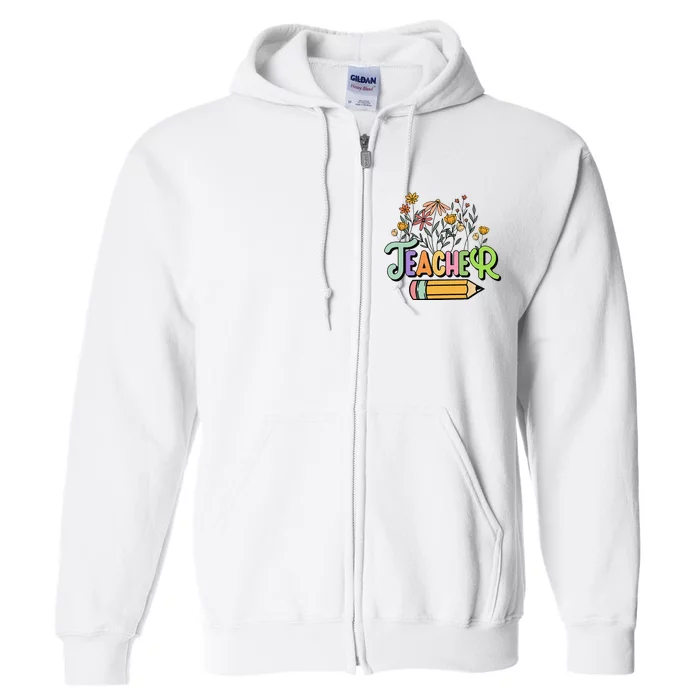 Retro Teache for  Best Teacher Gifts Full Zip Hoodie