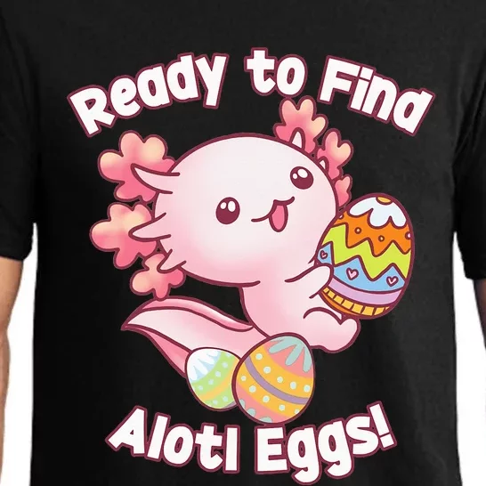 Ready To Find Alotl Eggs! Cute Axolotl Anime Kawaii Easter Pajama Set