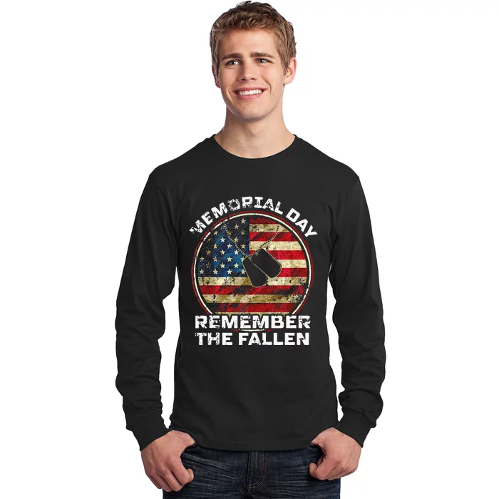 Remember The Fallen Veteran Military Happy Memorial Day Long Sleeve Shirt