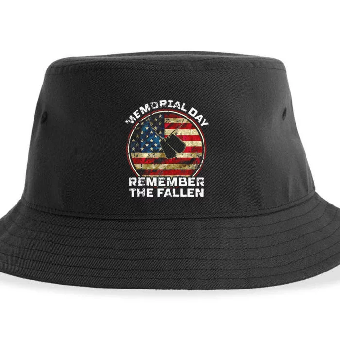 Remember The Fallen Veteran Military Happy Memorial Day Sustainable Bucket Hat