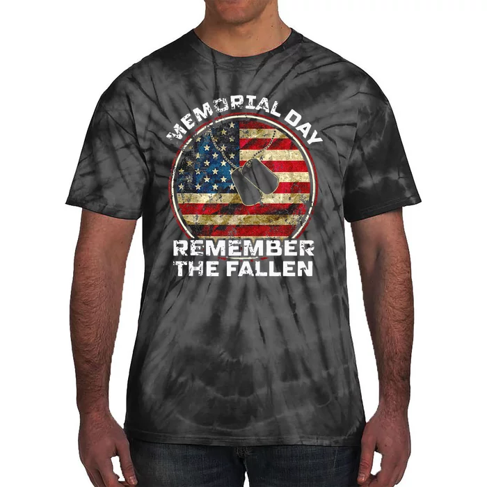 Remember The Fallen Veteran Military Happy Memorial Day Tie-Dye T-Shirt