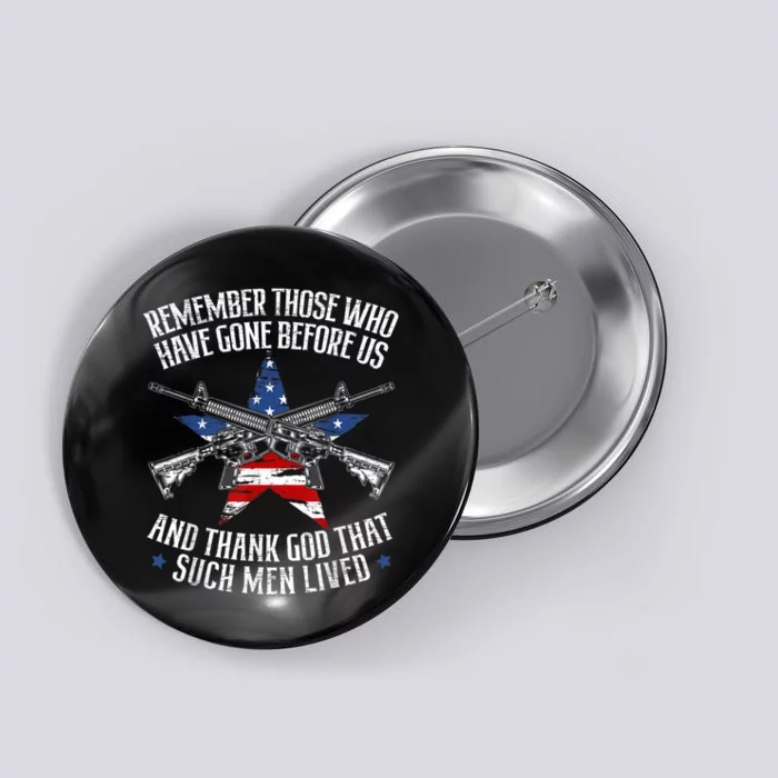 Remember The Fallen Soldiers USA Flag American Memorial Day Button