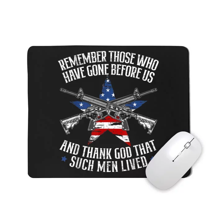 Remember The Fallen Soldiers USA Flag American Memorial Day Mousepad