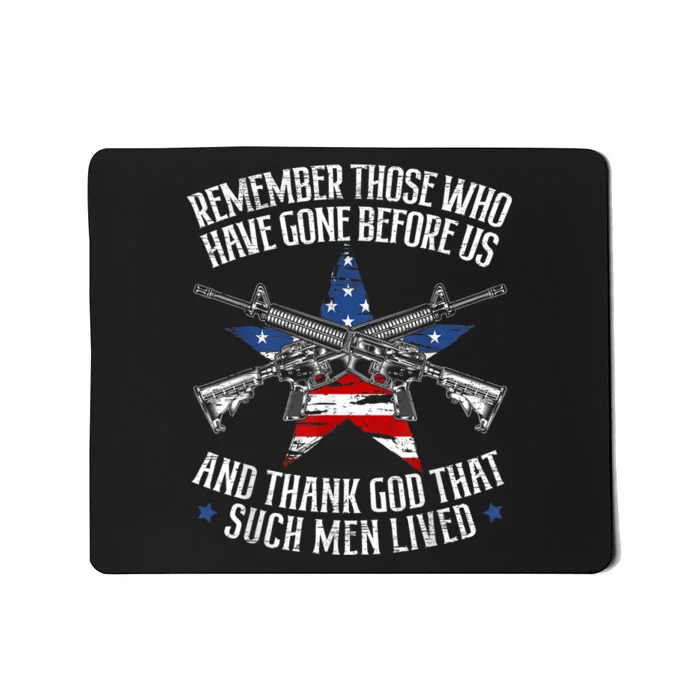 Remember The Fallen Soldiers USA Flag American Memorial Day Mousepad