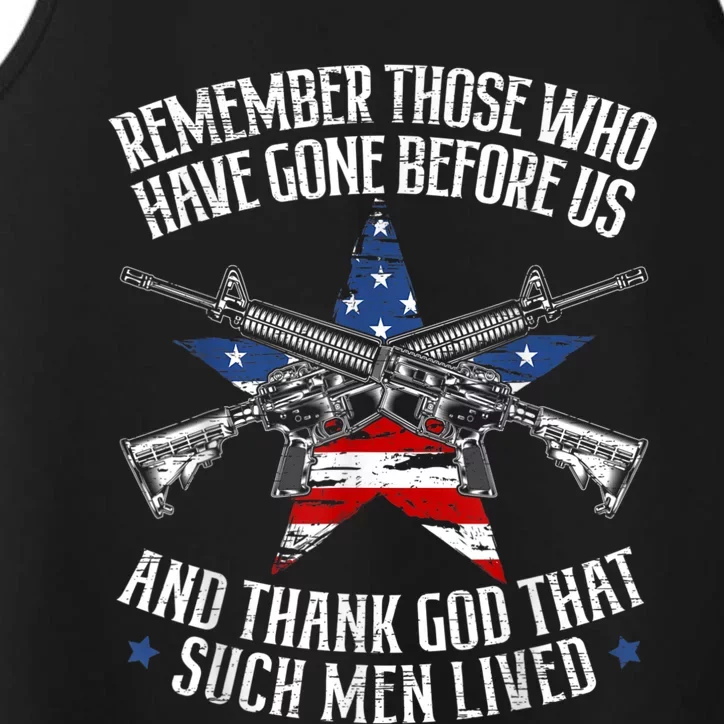 Remember The Fallen Soldiers USA Flag American Memorial Day Performance Tank