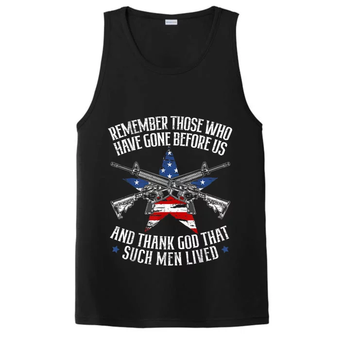 Remember The Fallen Soldiers USA Flag American Memorial Day Performance Tank