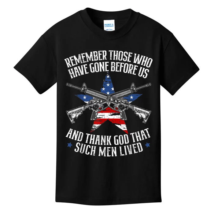 Remember The Fallen Soldiers USA Flag American Memorial Day Kids T-Shirt