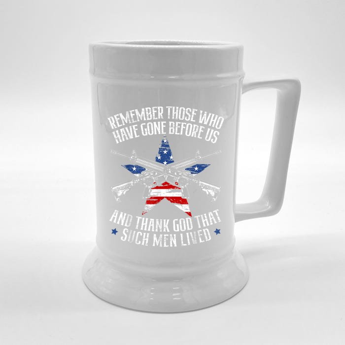 Remember The Fallen Soldiers USA Flag American Memorial Day Front & Back Beer Stein