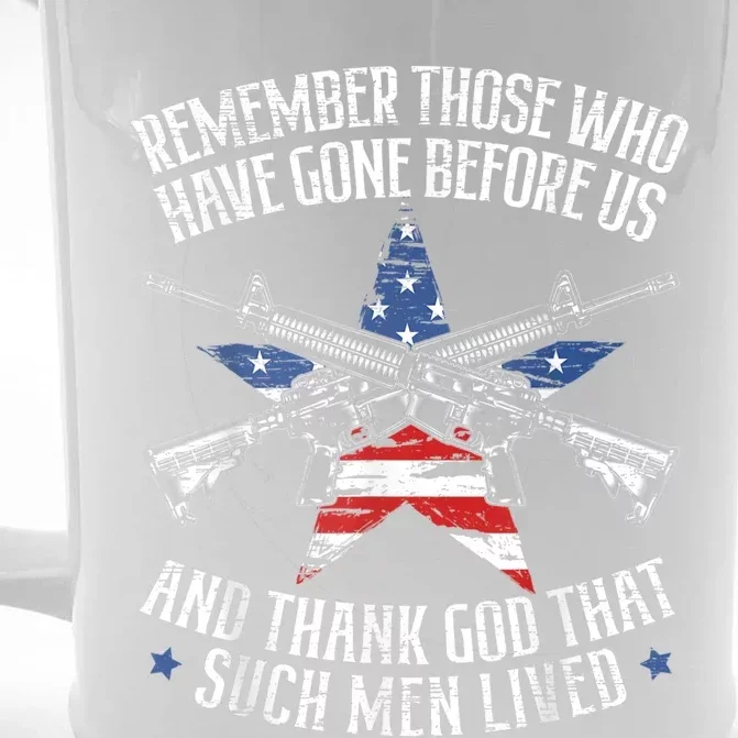 Remember The Fallen Soldiers USA Flag American Memorial Day Front & Back Beer Stein