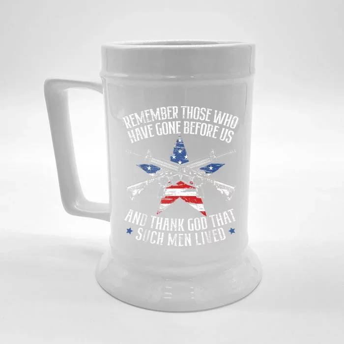 Remember The Fallen Soldiers USA Flag American Memorial Day Front & Back Beer Stein