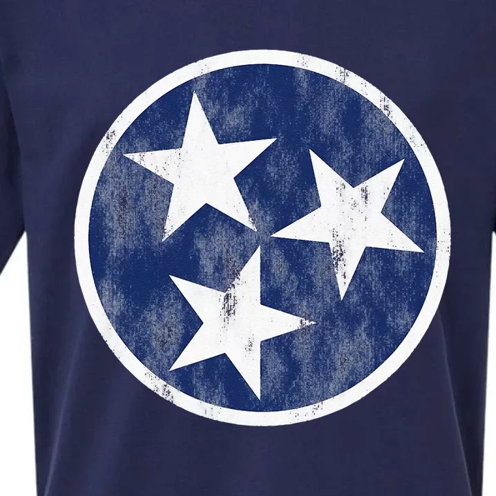 Retro Tennessee Flag Star Logo Volunr State Nashville TN Sueded Cloud Jersey T-Shirt