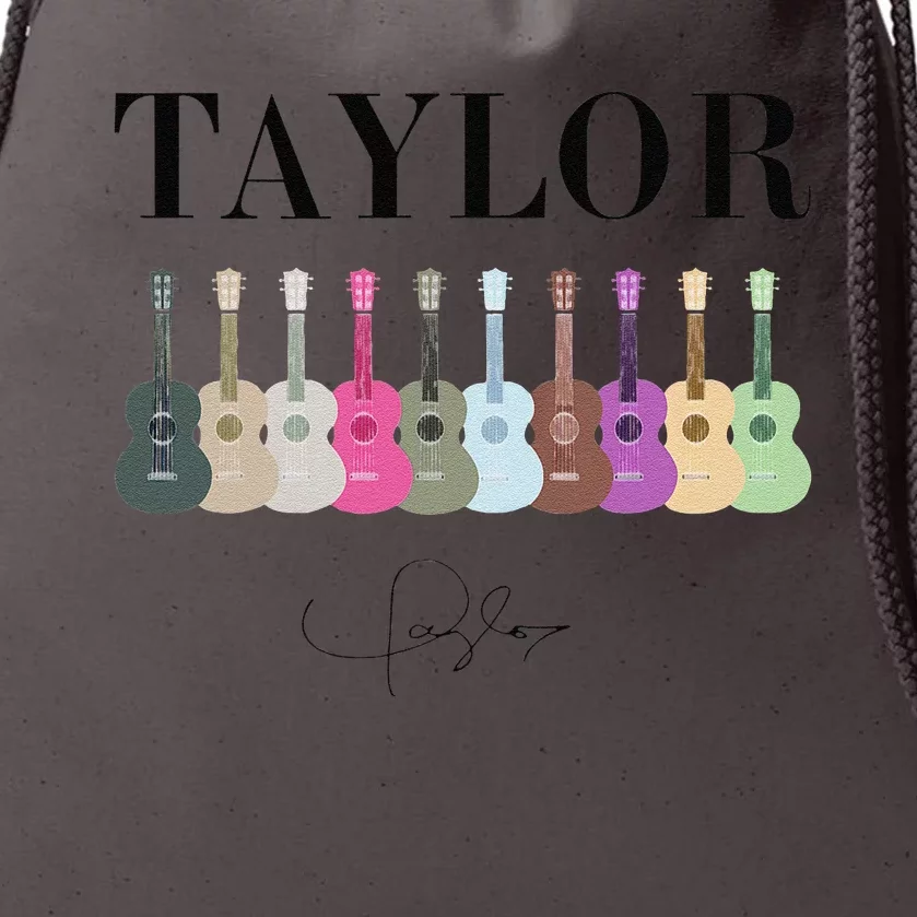 Retro Taylor First Name Personalized Groovy Bday Drawstring Bag