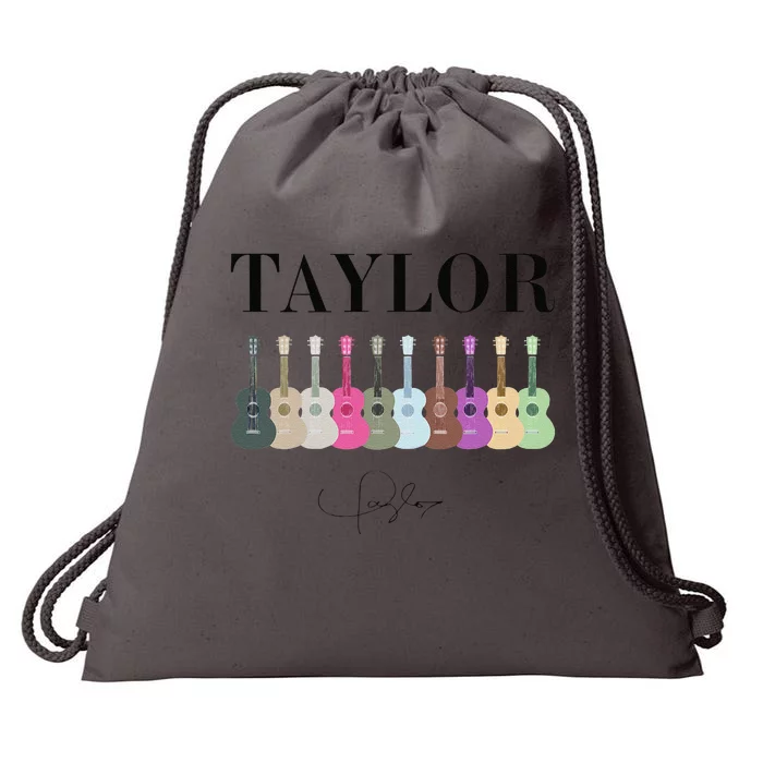 Retro Taylor First Name Personalized Groovy Bday Drawstring Bag