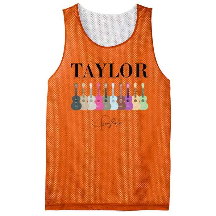 Retro Taylor First Name Personalized Groovy Bday Mesh Reversible Basketball Jersey Tank