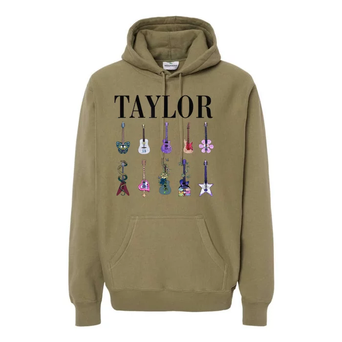 Retro Taylor First Name Personalized Groovy Birthday Premium Hoodie