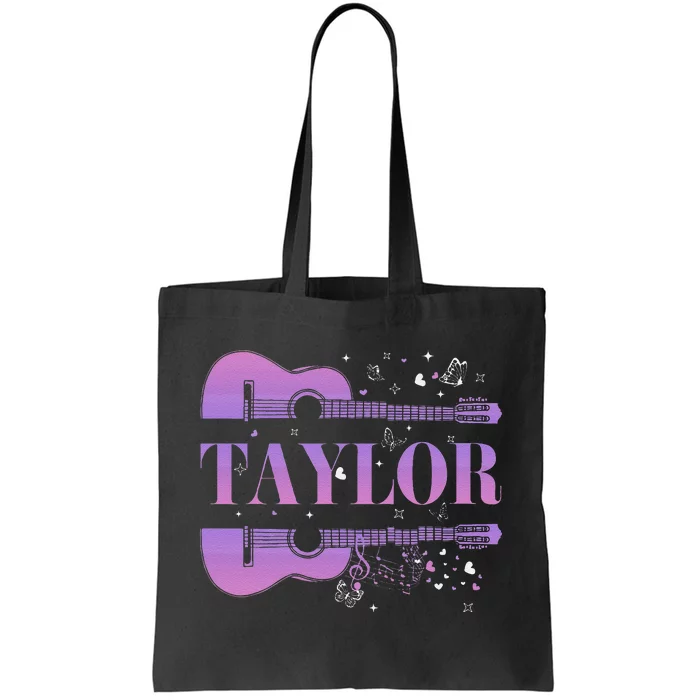 Retro Taylor First Name Personalized Groovy Birthday Tote Bag