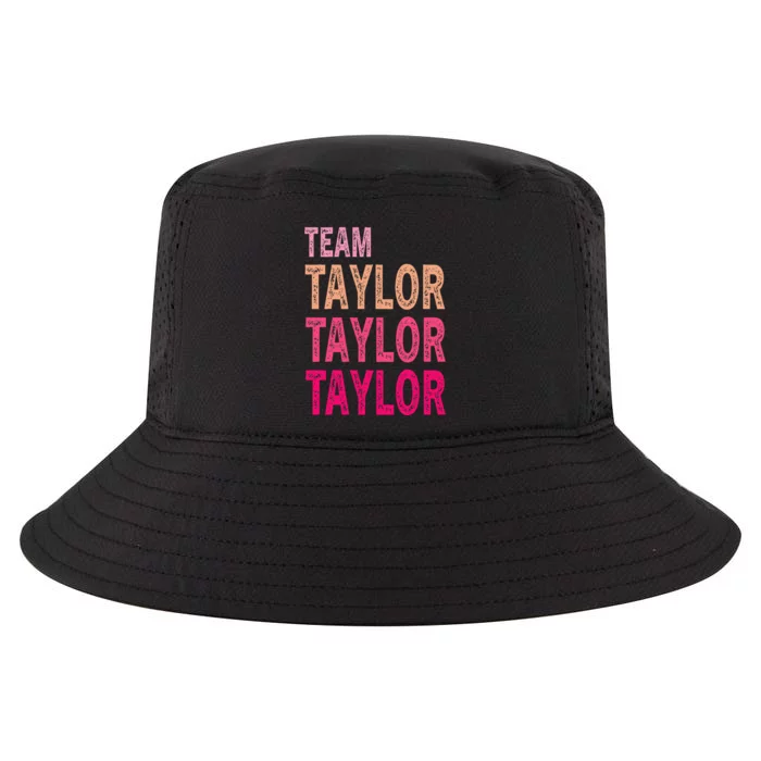 Retro T.AYLOR First Name Personalized Groovy Birthday Cool Comfort Performance Bucket Hat