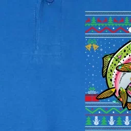 Rainbow Trout Fish Lover Santa Ugly Rainbow Trout Christmas Funny Gift Softstyle Adult Sport Polo