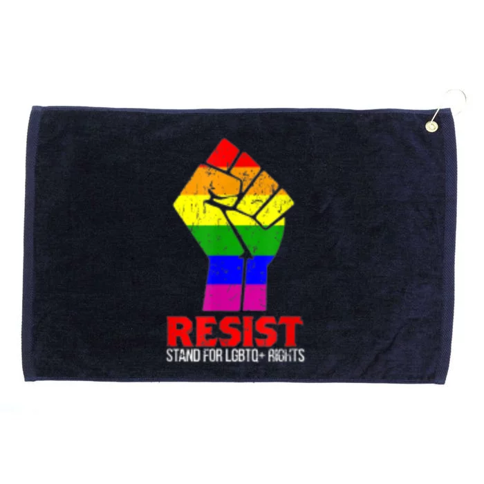 Raise The Fist Resist Pride Festival Lgbtq Rights Grommeted Golf Towel