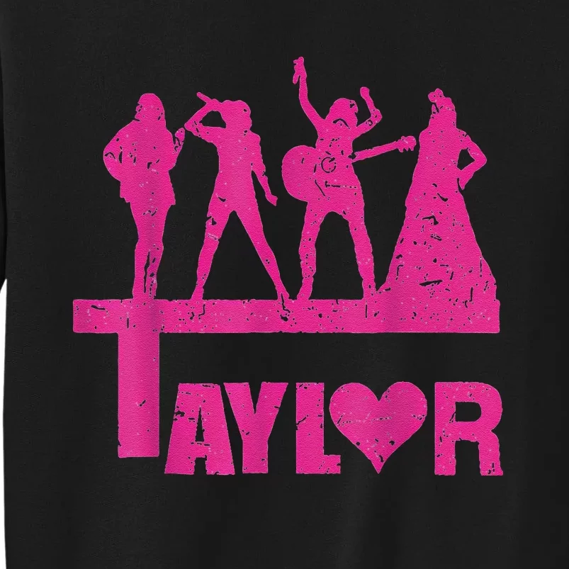 Retro Taylor First Name Personalized Groovy Birthday Sweatshirt