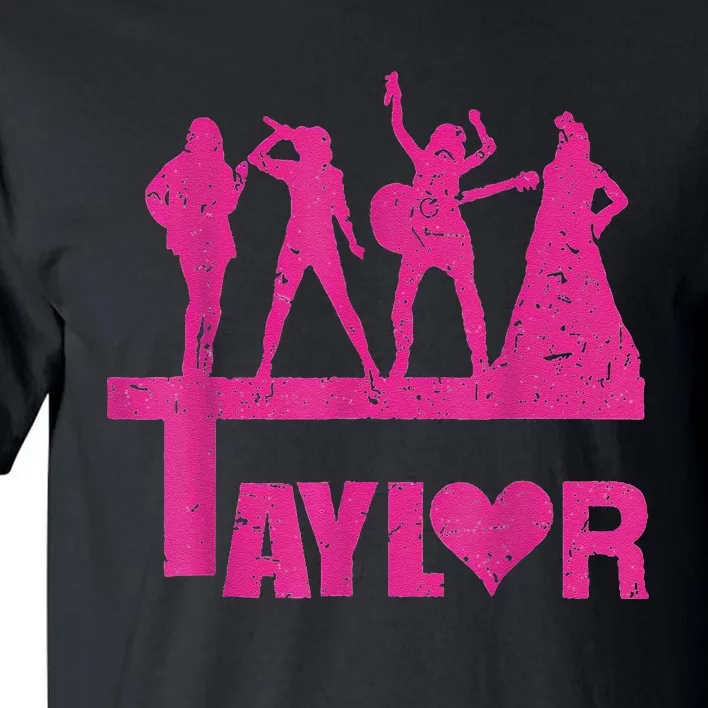 Retro Taylor First Name Personalized Groovy Birthday Tall T-Shirt