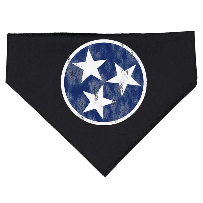 Retro Tennessee Flag Star Logo Volunr State Nashville TN USA-Made Doggie Bandana