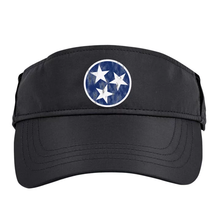 Retro Tennessee Flag Star Logo Volunr State Nashville TN Adult Drive Performance Visor