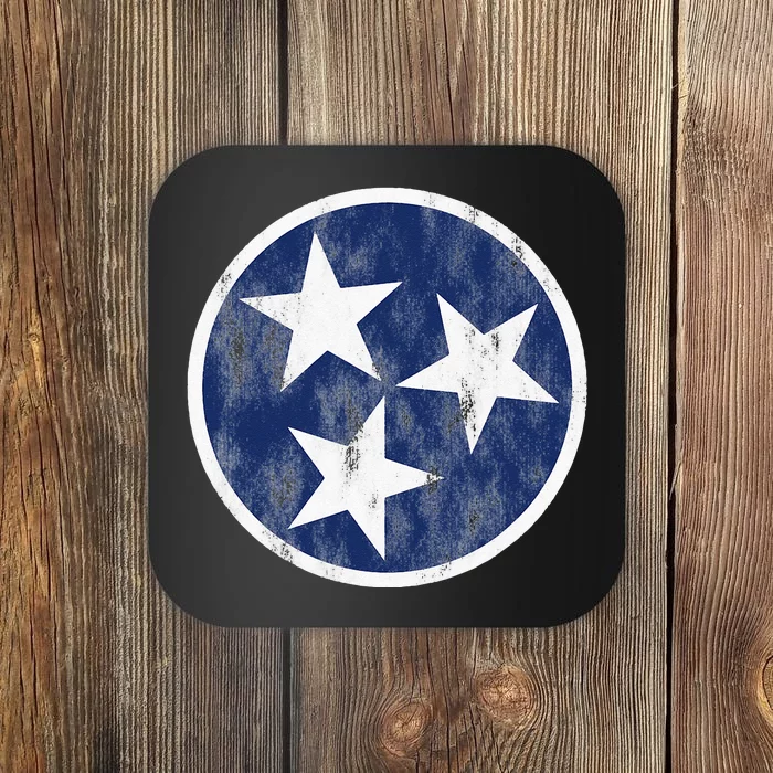 Retro Tennessee Flag Star Logo Volunr State Nashville TN Coaster