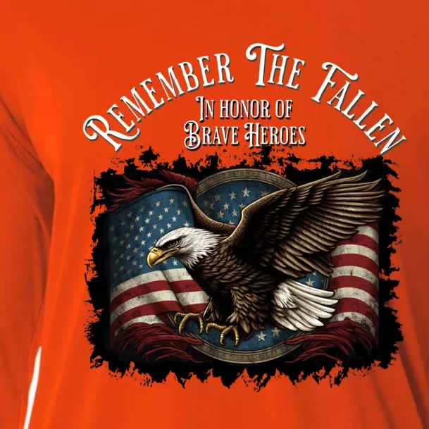 Remember The Fallen In Honor Of Brave Heroes Cute Gift Cooling Performance Long Sleeve Crew