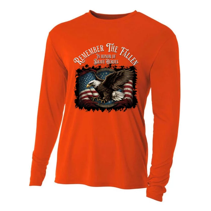 Remember The Fallen In Honor Of Brave Heroes Cute Gift Cooling Performance Long Sleeve Crew