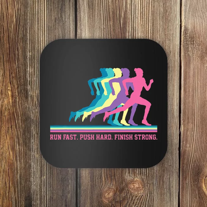 Running Track & Field Runner Motivational Training Coaster