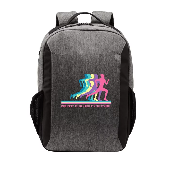 Running Track & Field Runner Motivational Training Vector Backpack