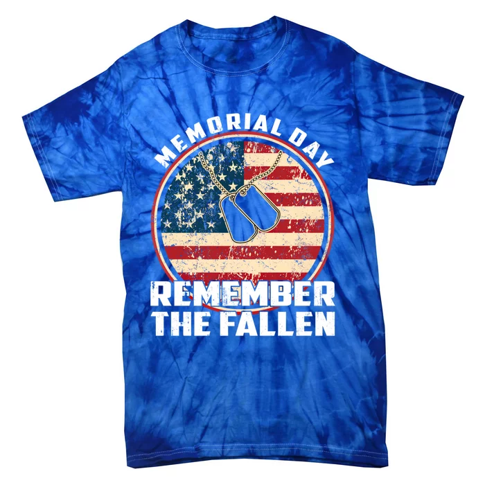 Remember The Fallen Veteran Military Happy Memorial Day Gift Tie-Dye T-Shirt