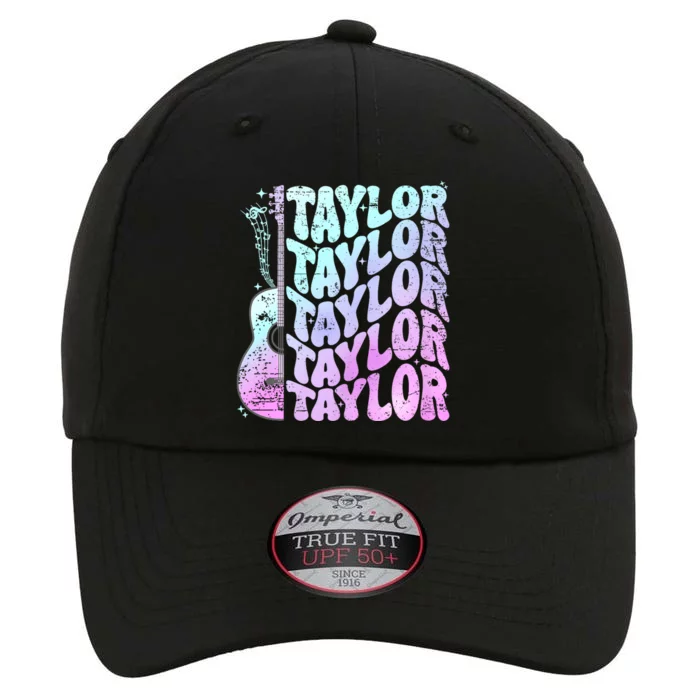 Retro Taylor First Name Personalized Groovy 80S Pink The Original Performance Cap