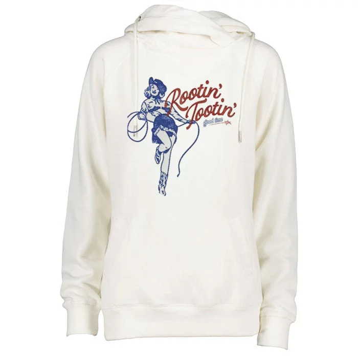 Rootin Tootin Good Time Womens Funnel Neck Pullover Hood