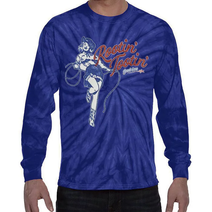 Rootin Tootin Good Time Tie-Dye Long Sleeve Shirt