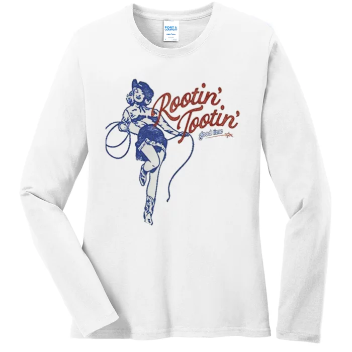 Rootin Tootin Good Time Ladies Long Sleeve Shirt