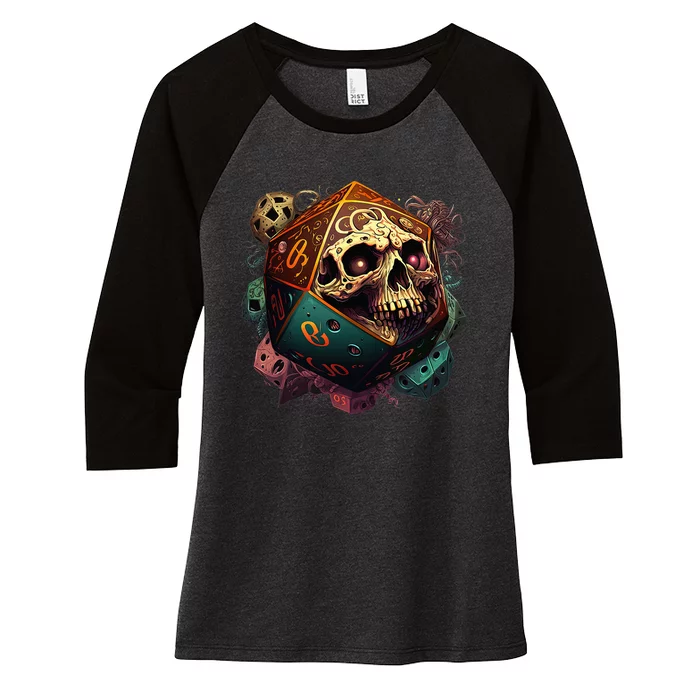 RPG Tabletop Gaming DM Role Player Women's Tri-Blend 3/4-Sleeve Raglan Shirt