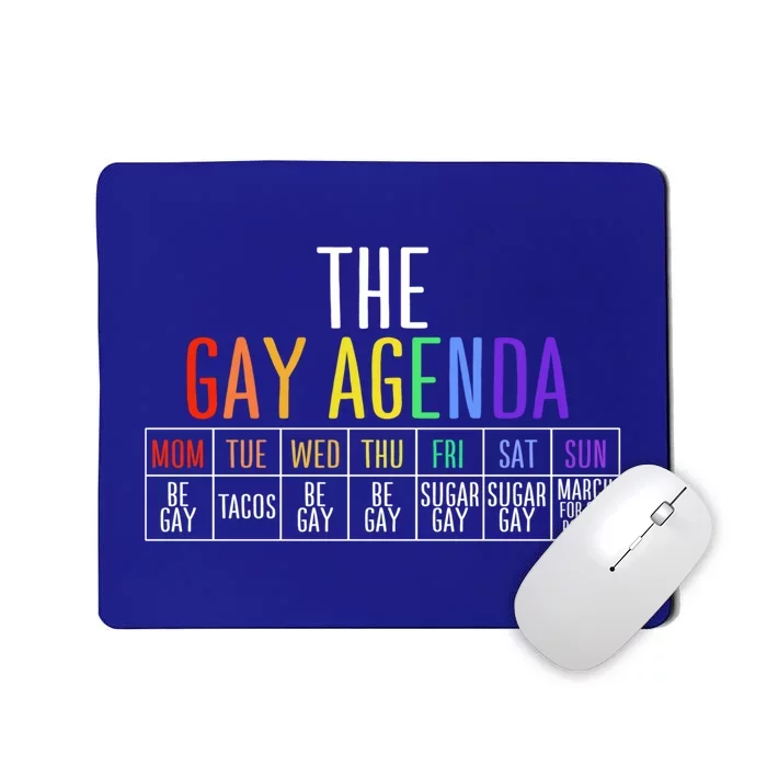 Rainbow The Gay Weekly Agenda Funny Lgbt Pride Gift Mousepad