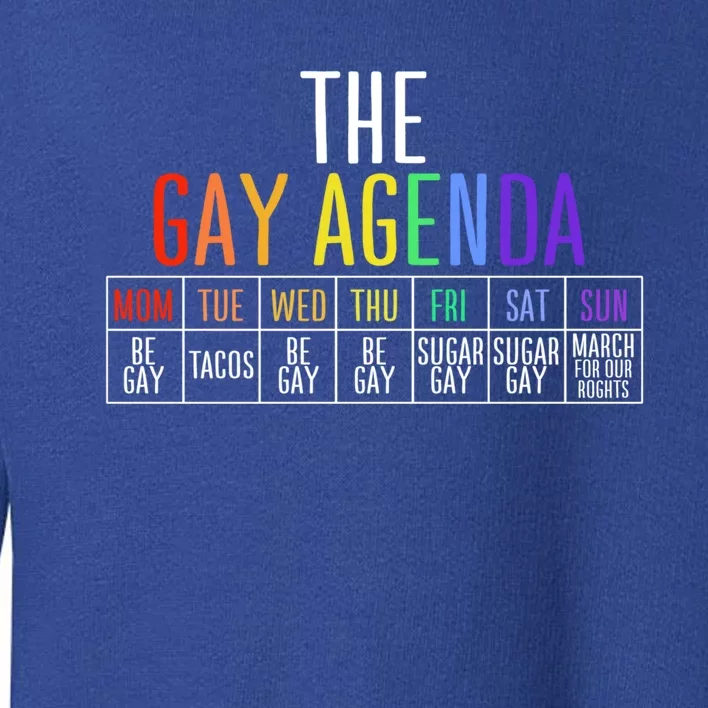 Rainbow The Gay Weekly Agenda Funny Lgbt Pride Gift Toddler Sweatshirt