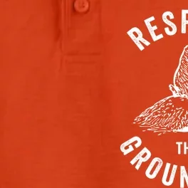 Respect The Groundhog Funny Groundhog Day Shadow Lover Gift Dry Zone Grid Performance Polo