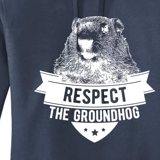 Respect The Groundhog Gift Women's Pullover Hoodie