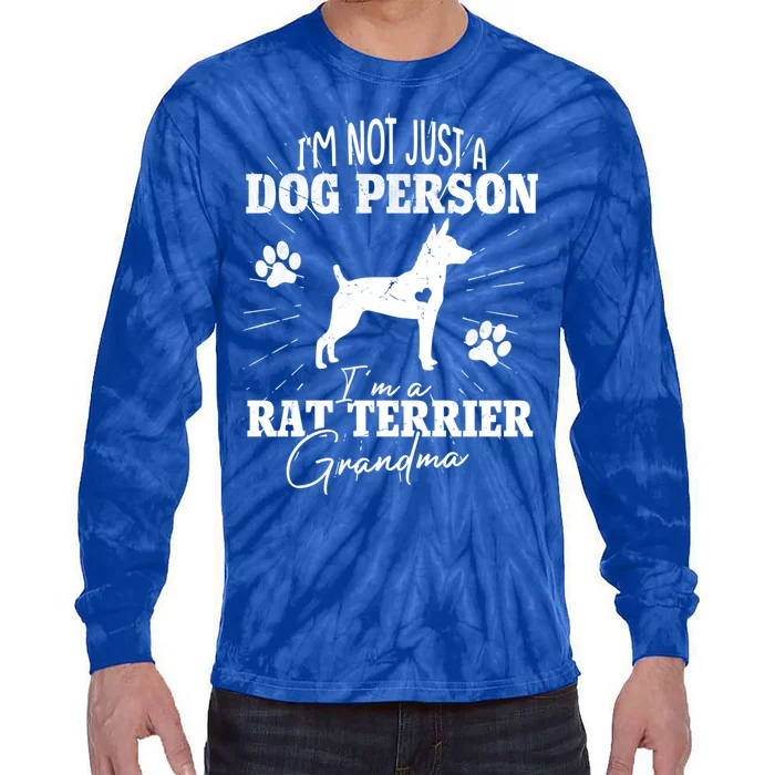 Rat Terrier Grandma Dog Funny Gift Dog Mom Lover Mother Day Gift Tie-Dye Long Sleeve Shirt