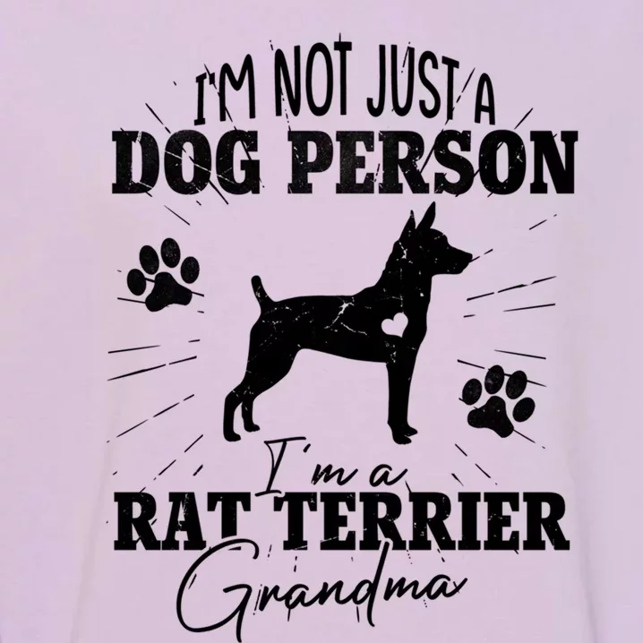 Rat Terrier Grandma Dog Funny Gift Dog Mom Lover Mother Day Gift Garment-Dyed Sweatshirt